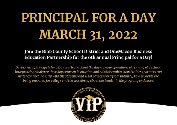 Principal for a Day flyer.